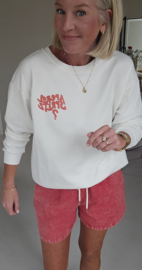 APEROL SPRITZ cotton sweatshirt white