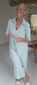 RHEA maxi shirt dress soft mint