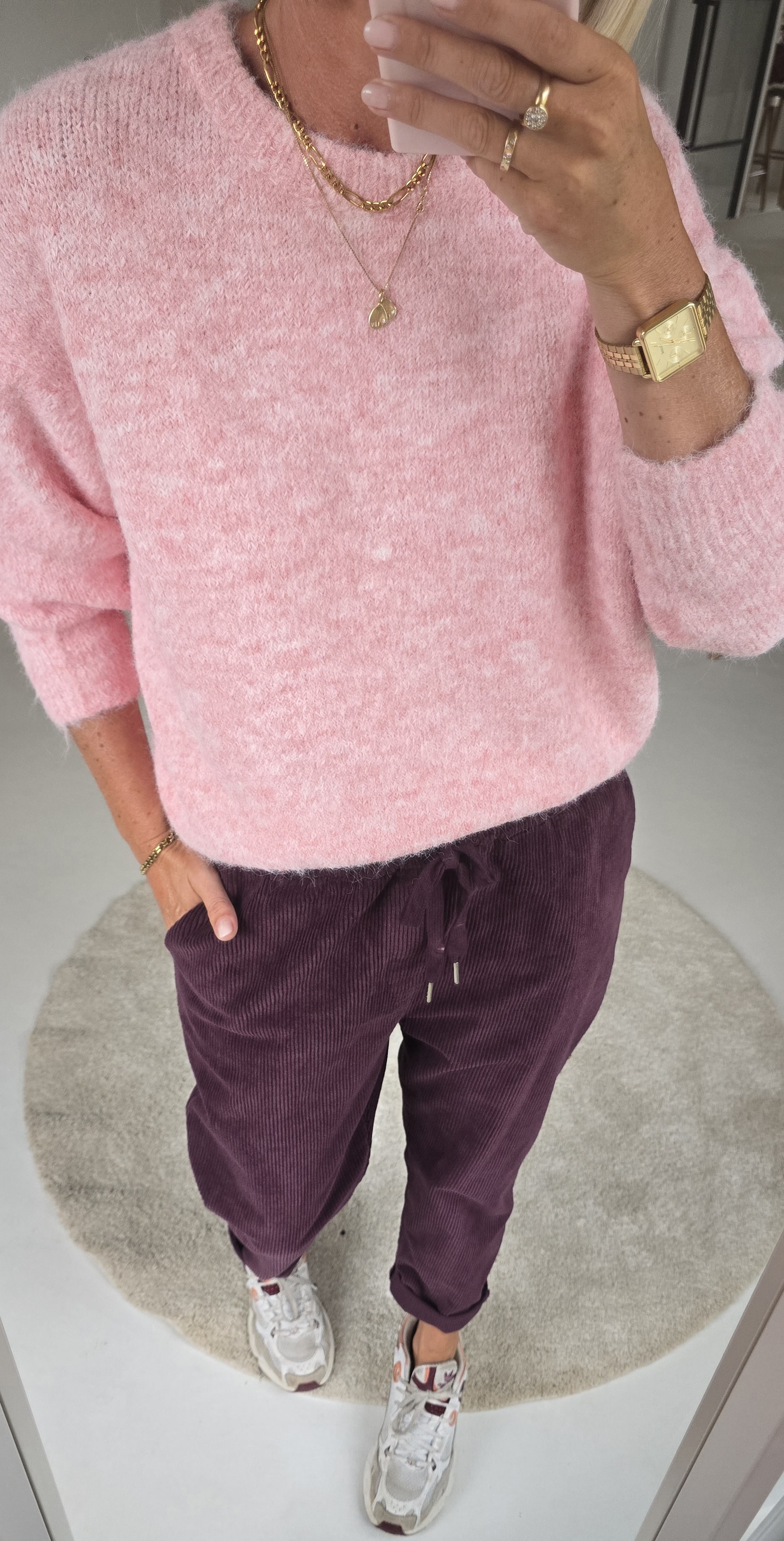 BEZIERS soft knit mêlee pink