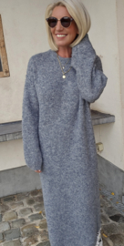 MANDINE maxi knit dress darker melêe grey