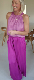 INES satin top aubergine