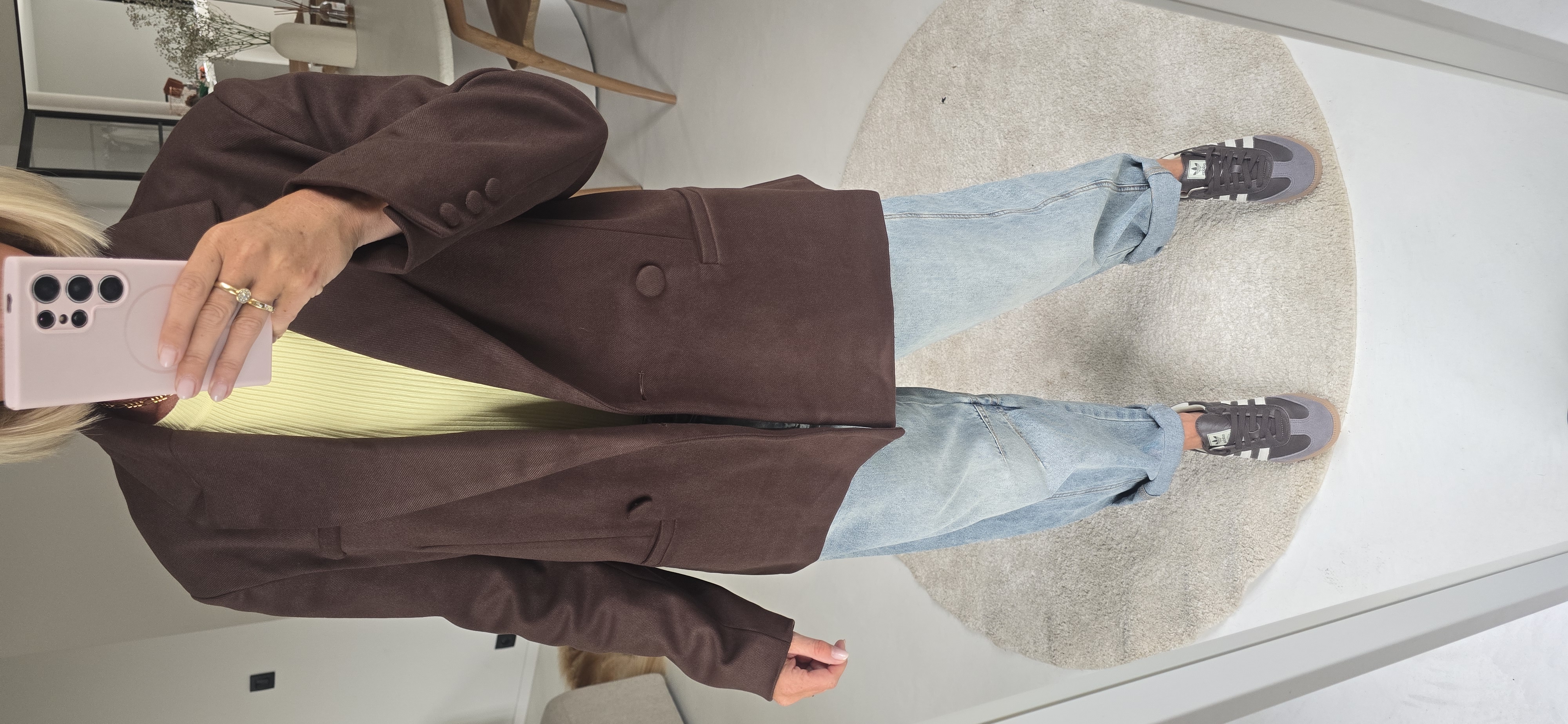 KAE suede blazer chocolat