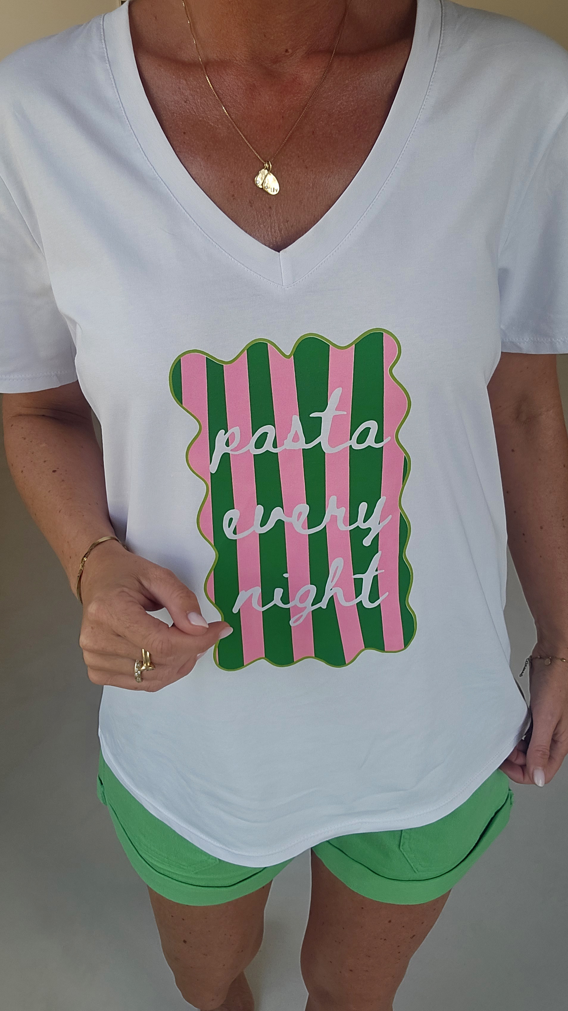 PASTA EVERY NIGHT cotton tee