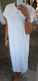 DIDI maxi terry T-shirt dress cream
