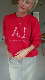 LA sweatshirt red