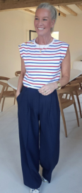 SUZY striped T-shirt golden buttons