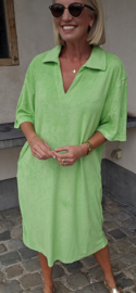 DIDOE maxi sponge dress fresh green