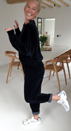 VERO soft velvet jogger set black