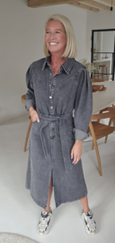 MADELON maxi jeans dress washed black