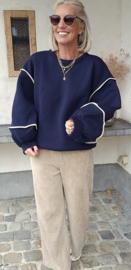 JUNE fleece sweatshirt navy