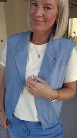 KAAT sleeveless jacket blue