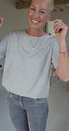 BASIC cotton T-shirt mêlee grey