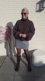 FIRESIDE MOOD chunky cable knit chocolat
