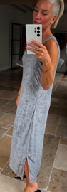 DIDI terry maxi sleeveless dress grey