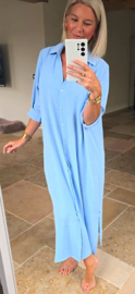 RHEA maxi shirt dress pastel blue