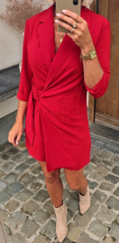BABSIE wrap dress red