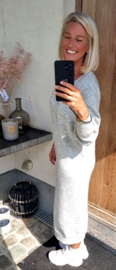 LYNA maxi knit dress mêlee grey