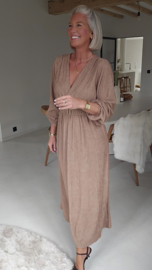 ÉLAN SOIRÉE maxi dress taupe