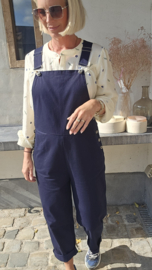 BETTINA cotton dungaree navy