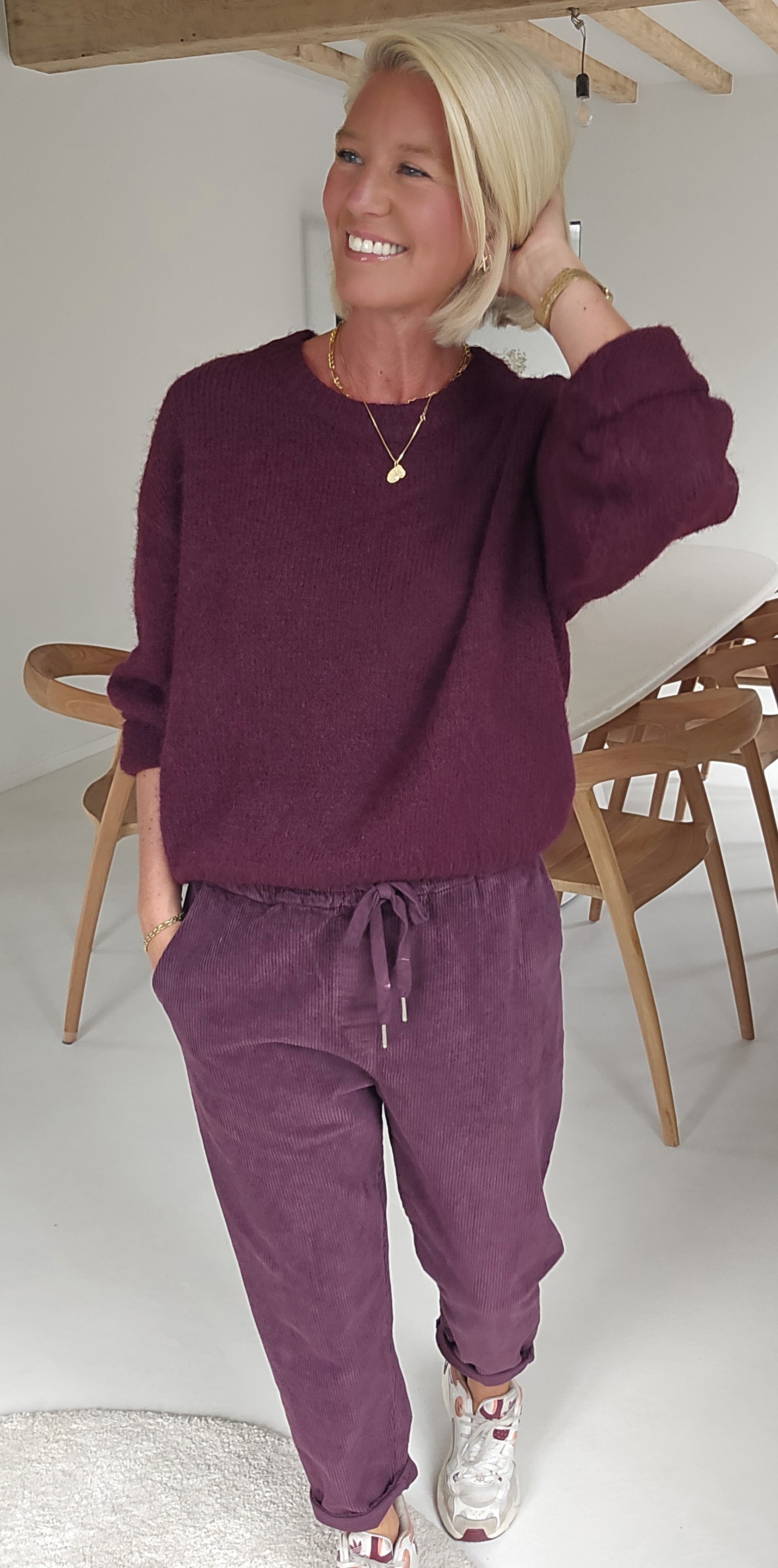 BEZIERS soft knit dark burgundy