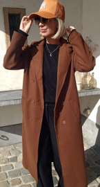 TRUUS maxi coat chocolate