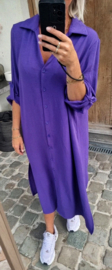 RHEA maxi shirt dress purple