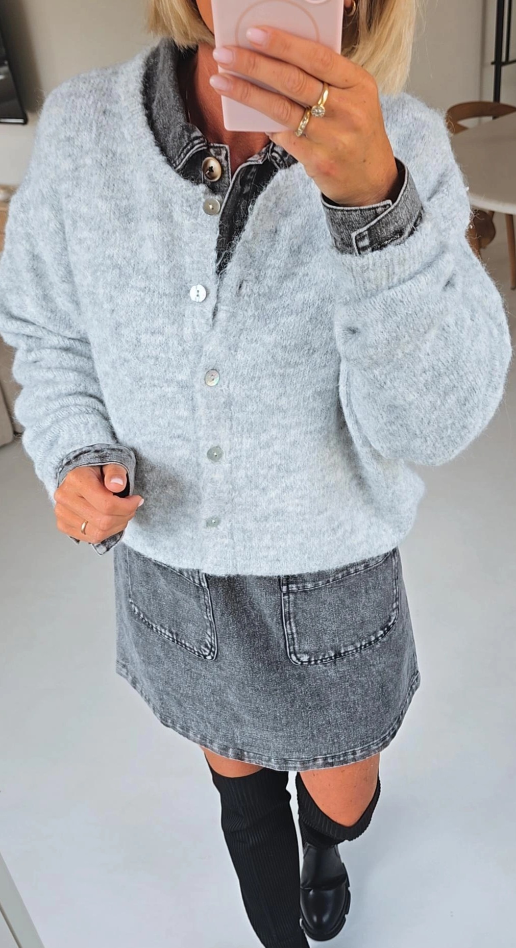 LIESJE cardigan softer grey