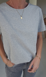 BASIC cotton T-shirt mêlee grey
