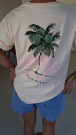 ALOHA cotton T-shirt peach