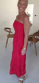 BELIZE bustier dress red