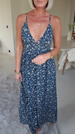 SELENA maxi floral dress teal