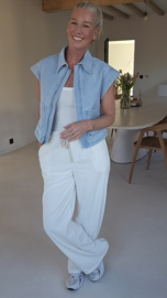 SANNE sleeveless jeans jacket soft blue