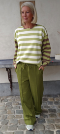 LOE wide leg jogger pants olive