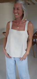 INDI linen top beige
