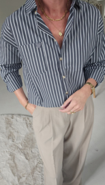 LOVELY cotton shirt anthracite