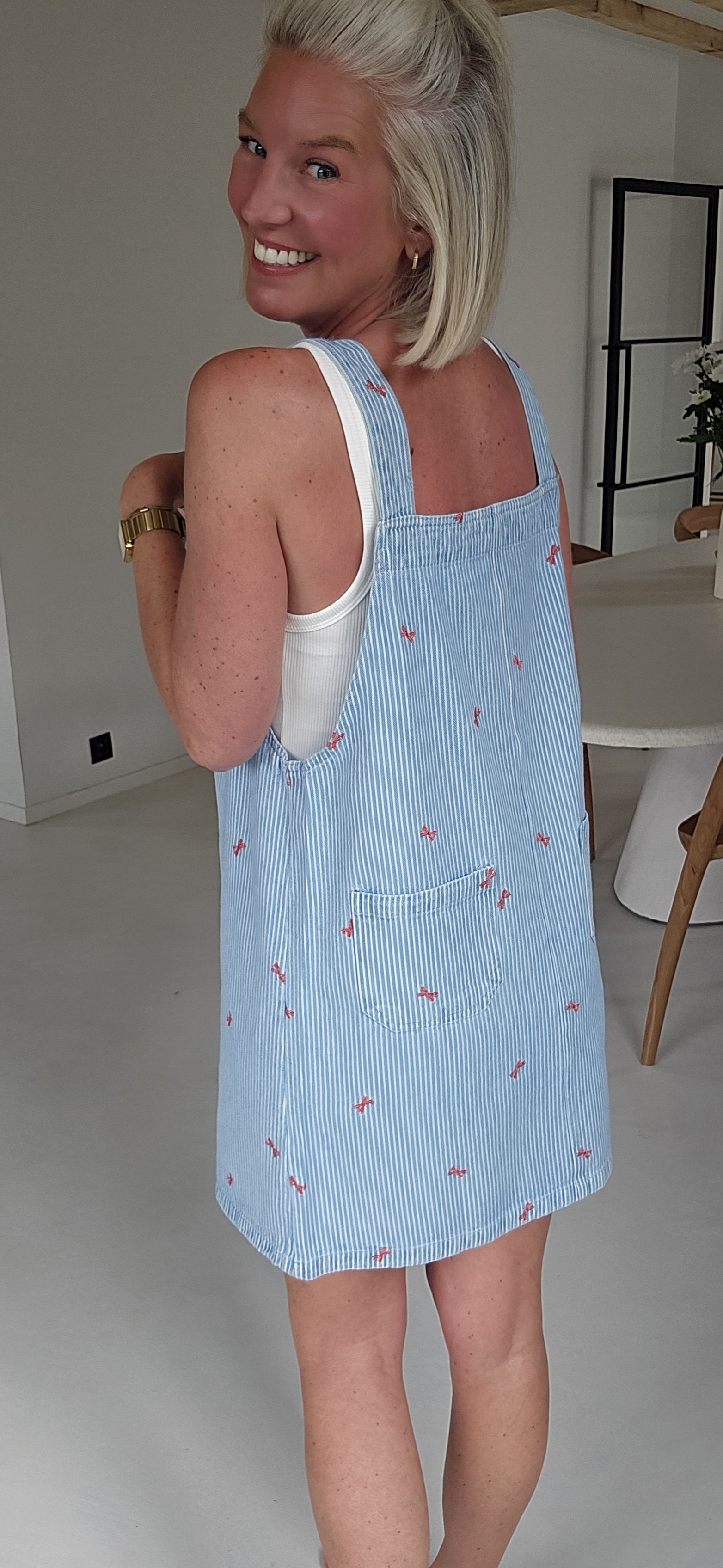 SANNI jeans dungaree dress