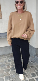 ZITA soft corduroy pants black