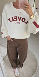 LOVELY GIRL sweatshirt ecru