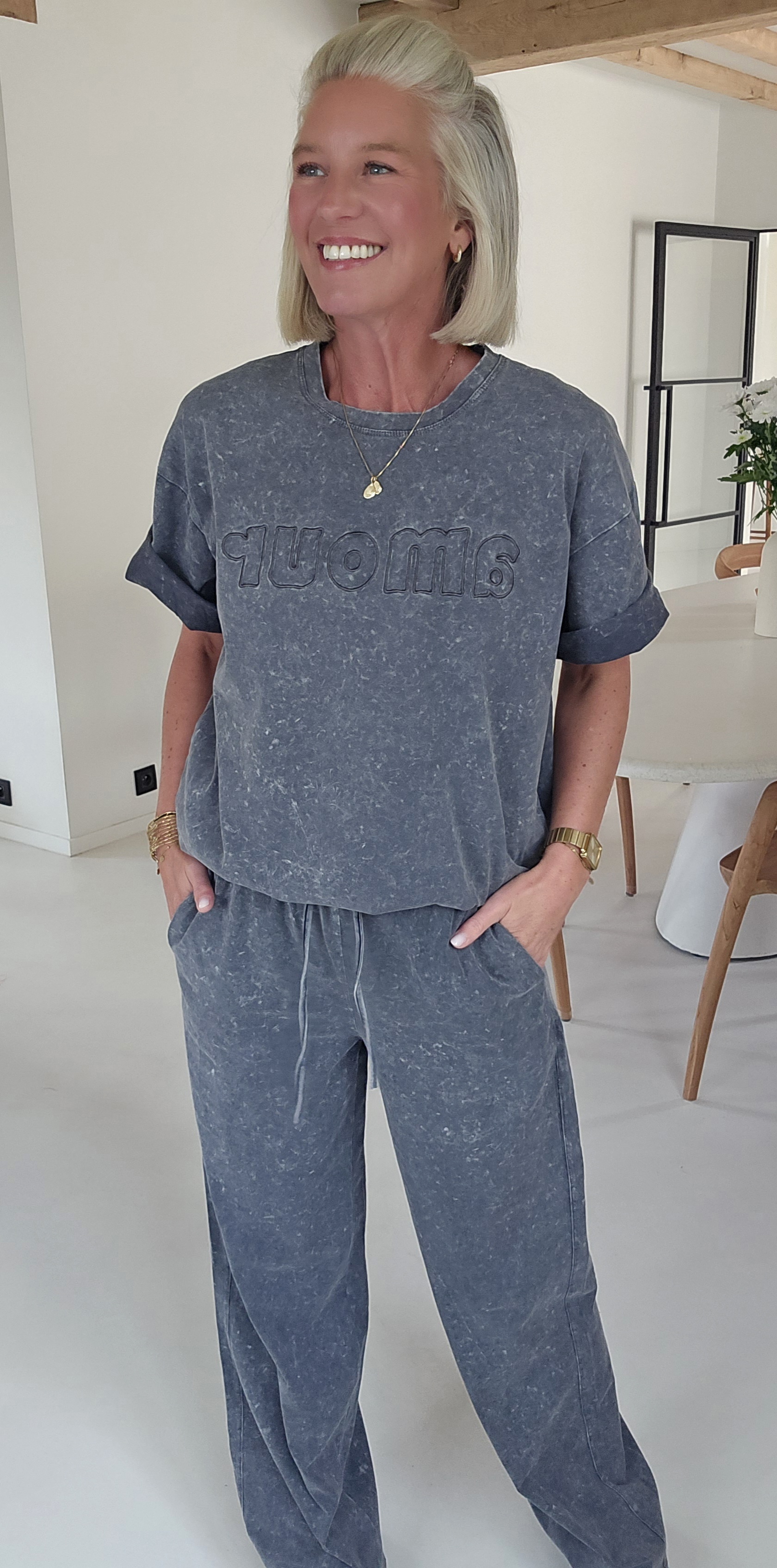JONAH jogger set washed grey