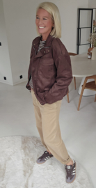 VAVA suede bomber jacket chocolat