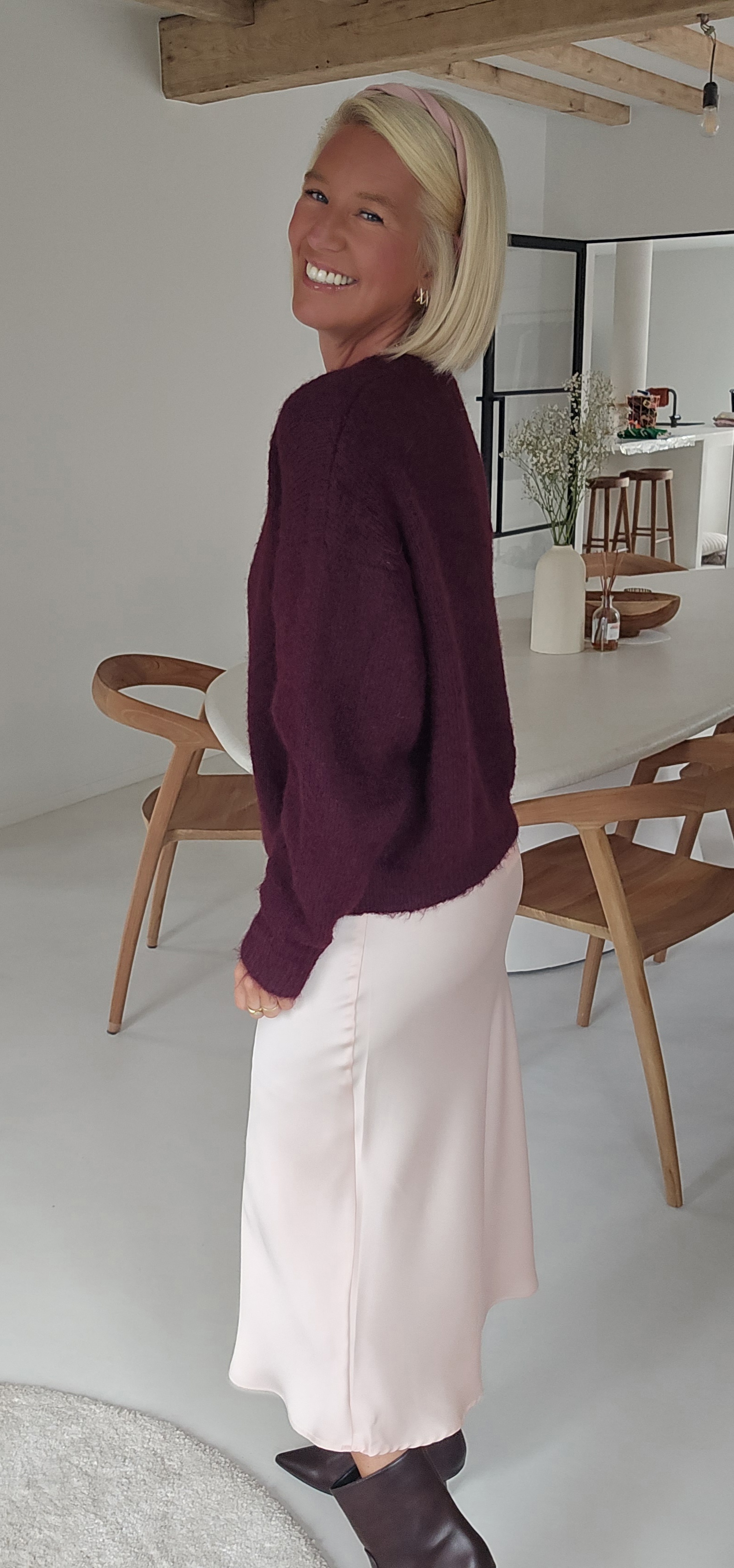 BEZIERS soft knit dark burgundy
