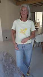 SUNDAY cotton tee yellow