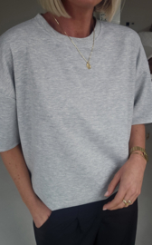 STANNIE short-sleeved sweatshirt grey