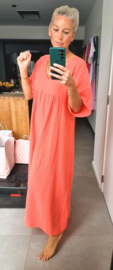 RIMINI maxi tetra dress coral