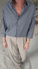 LOVELY cotton shirt anthracite