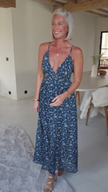 SELENA maxi floral dress teal