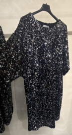 IRI glitter dress curvy line silver