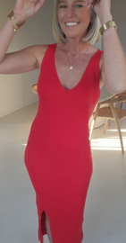 COLIA knit dress red