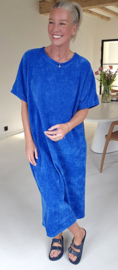 MANDIE soft velvet maxi dress kobalt blue