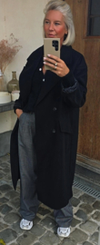 TRUDY maxi coat black